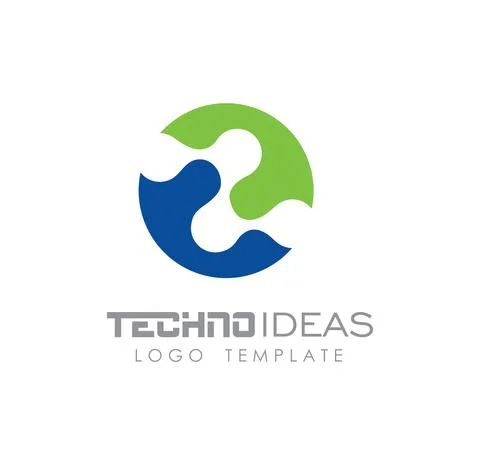Technology Logo Design Ideas Stock Illustration