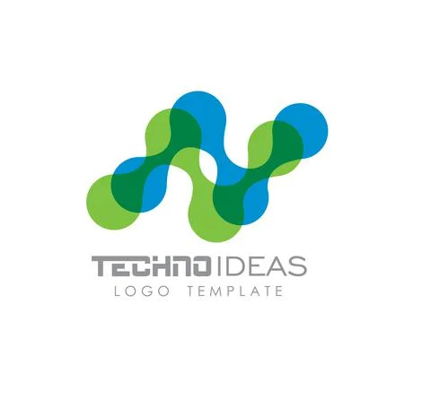 Technology Logo Design Ideas Stock Illustration