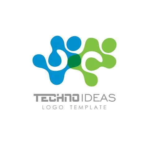 Technology Logo Design Ideas Stock Illustration
