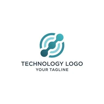 Technology logo design vector template Stock Illustration