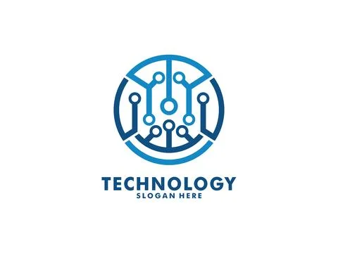Technology logo designs concept vector, Network Internet logo template Stock Illustration