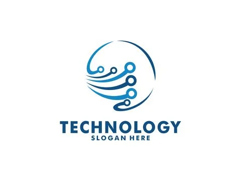Technology logo designs concept vector, Network Internet logo template Stock Illustration