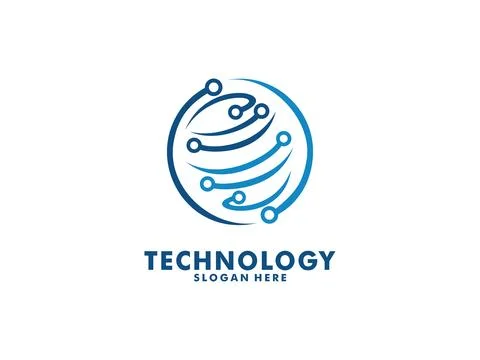 Technology logo designs concept vector, Network Internet logo template Illustrazione stock