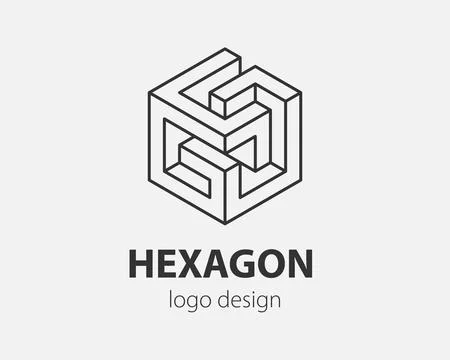 Technology logo line design. Logotype for digital company. Stock Illustration