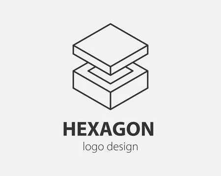 Technology logo line design. Logotype for digital company. Stock Illustration