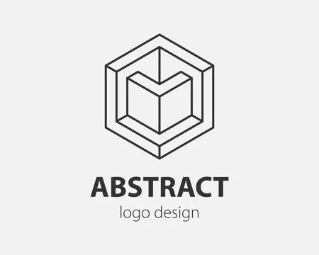 Technology logo line design. Logotype for digital company. Stock Illustration