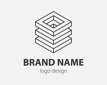 Technology logo line design. Logotype for digital company. Stock Illustration