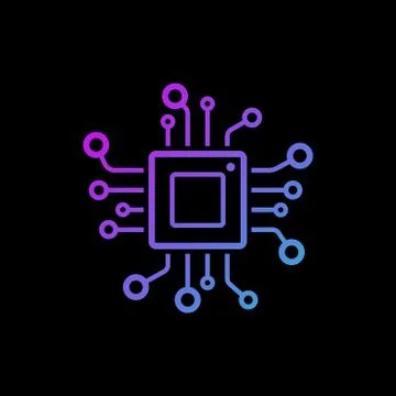 Technology Logo Template Design Vector, Emblem, Design Concept, Creative Symbol Stock Illustration