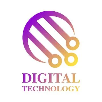Technology Logo template. Digital Technology 스톡 일러스트