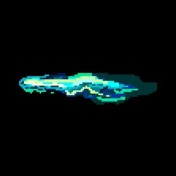 Technology magic energy pixel art vector illustration Stock Illustration