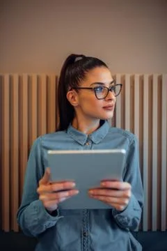 Technology makes studying easier Stock Photos