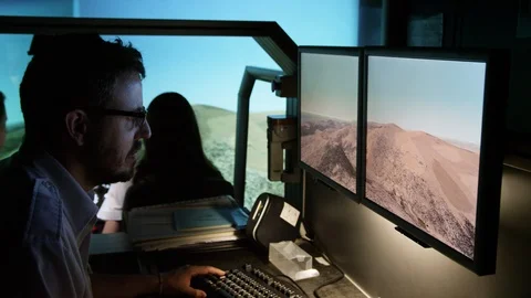 Technology, Medium Shot, Panning, 30 Seconds Or Greater, Student, Helicopter, Stock Footage 95956840