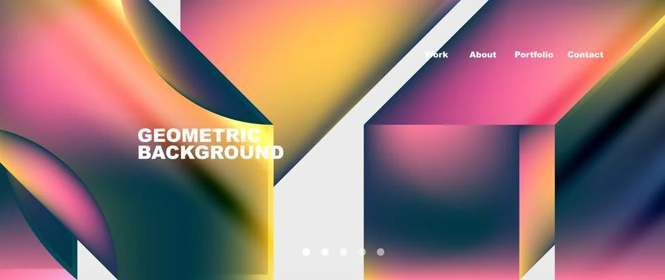 Technology meets art with geometric patterns in a rainbow of tints and shades Stock Illustration