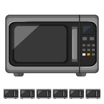 Technology microwave oven cartoon vector graphic Stock Illustration