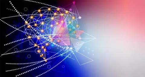 Technology mind circuit. electronic mind futuristic technology background Polygo Stock Illustration