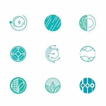 Technology modern beaty salon vector icons set Stock Illustration