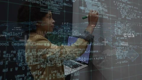 The technology in the modern office helps to simplify work and make it more Stock Footage 327445905