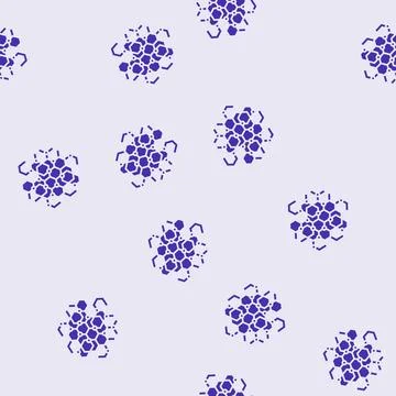 Technology molecular structure glyph seamless pattern Illustrazione stock