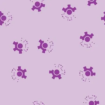 Technology molecular structure glyph vector seamless pattern Stock Illustration