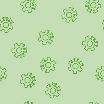 Technology molecular structure line vector seamless pattern Illustrazione stock