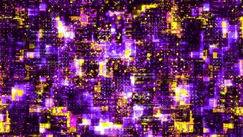 Technology mosaic texture. Motion. Colorful pixelated pattern with lines of code Stock Footage 231164946