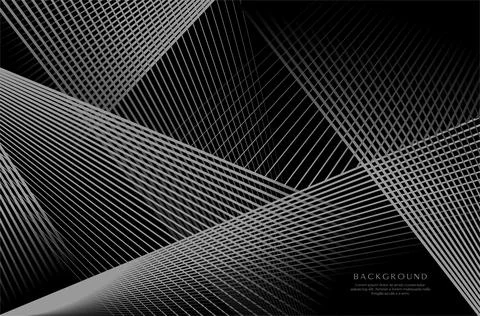 Technology motion lines abstract background design. Black dynamic line vector. Stock Illustration