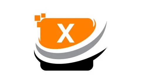 Technology Motion Synergy Initial X Stock-Illustration