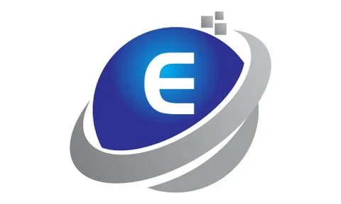 Technology Motion Synergy Letter E Stock-Illustration