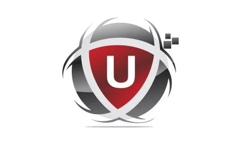 Technology Motion Synergy Letter U 스톡 일러스트