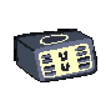 Technology multi device charging station pixel art vector illustration Stock Illustration