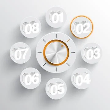 Technology music volume or switch vector button. Stock Illustration