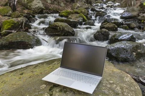 Technology in nature concept image Stock Photos