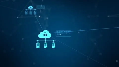 Technology network and data connection. Secure data network and personal info Stock Footage 105175931
