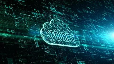 Technology network and data connection, Secure Data Network Digital Cloud Com Stock Footage 109792437