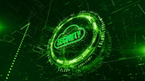 Technology Network and Data Connection, Secure Data Network Digital Cloud Com Stock-Footage 113133753