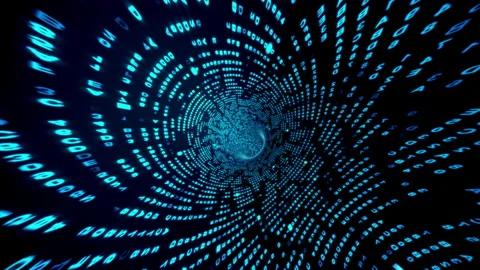 Technology Network Background Concept. A Flying Through Digital Data Tunnel Stock Footage 150775082