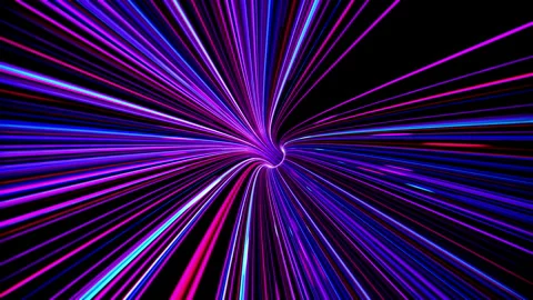 Technology Network Background Concept. A Flying Through Nron Lines Tunnel, Made Video stock 153012647