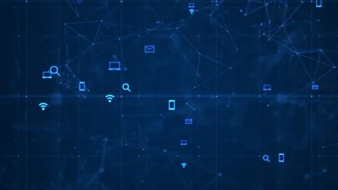 Technology network background. Stock Illustration