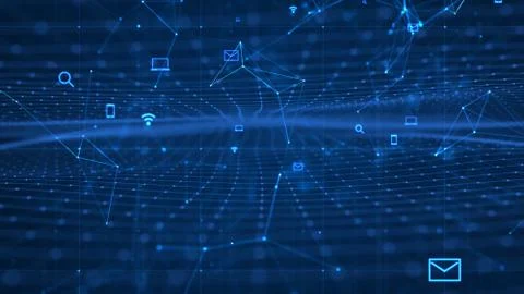 Technology network background. Stock-Illustration