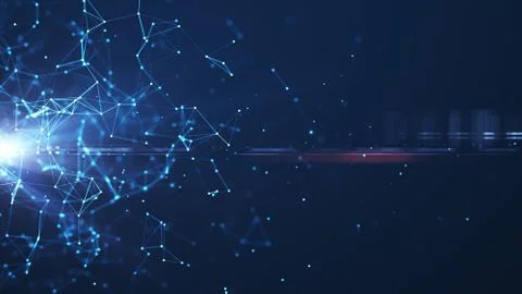 Technology Network Background. Stock Illustration