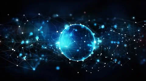 Technology Network Background Stock Illustration