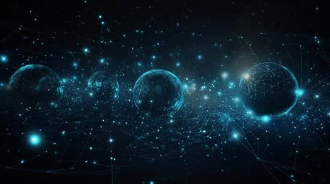 Technology Network Background Stock Illustration