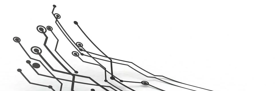 Technology network business background header 3d rendering Stock Illustration