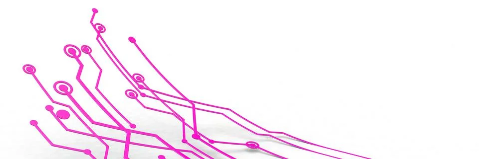 Technology network business background header 3d rendering Stock Illustration