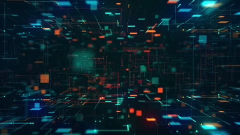 Technology network connection, Digital cyberspace technology Stock Footage 260685297