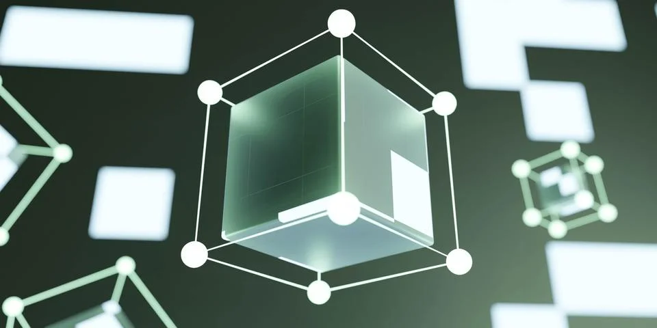Technology network connectivity concept 3d render illustration Stock Illustration