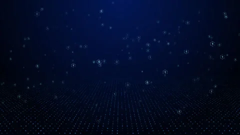 Technology Network Data Abstract Binary Code Matrix Background Stock Footage 339149850
