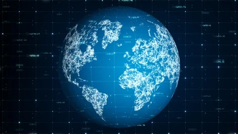 Technology Network Data Connection, Digital Network and Cyber Security Concep Stock Footage 122307924