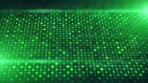 Technology network data connection, Digital data analysis and data binary cod Stock Footage 133097327