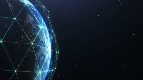 Technology Network Data Connection, Digital Data Network and Cyber Security Stock Footage 171013763